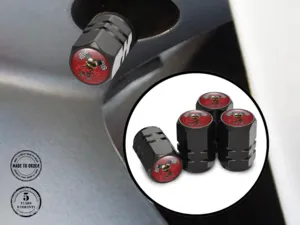 Tyres Valve Caps for Bikes Contest Metallic Trim